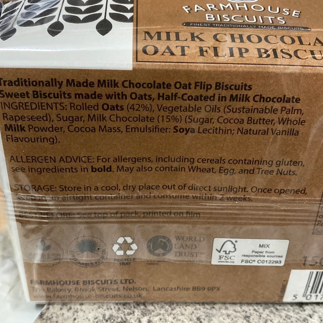 Farmhouse Biscuits - Milk Chocolate Oat Flip Biscuits