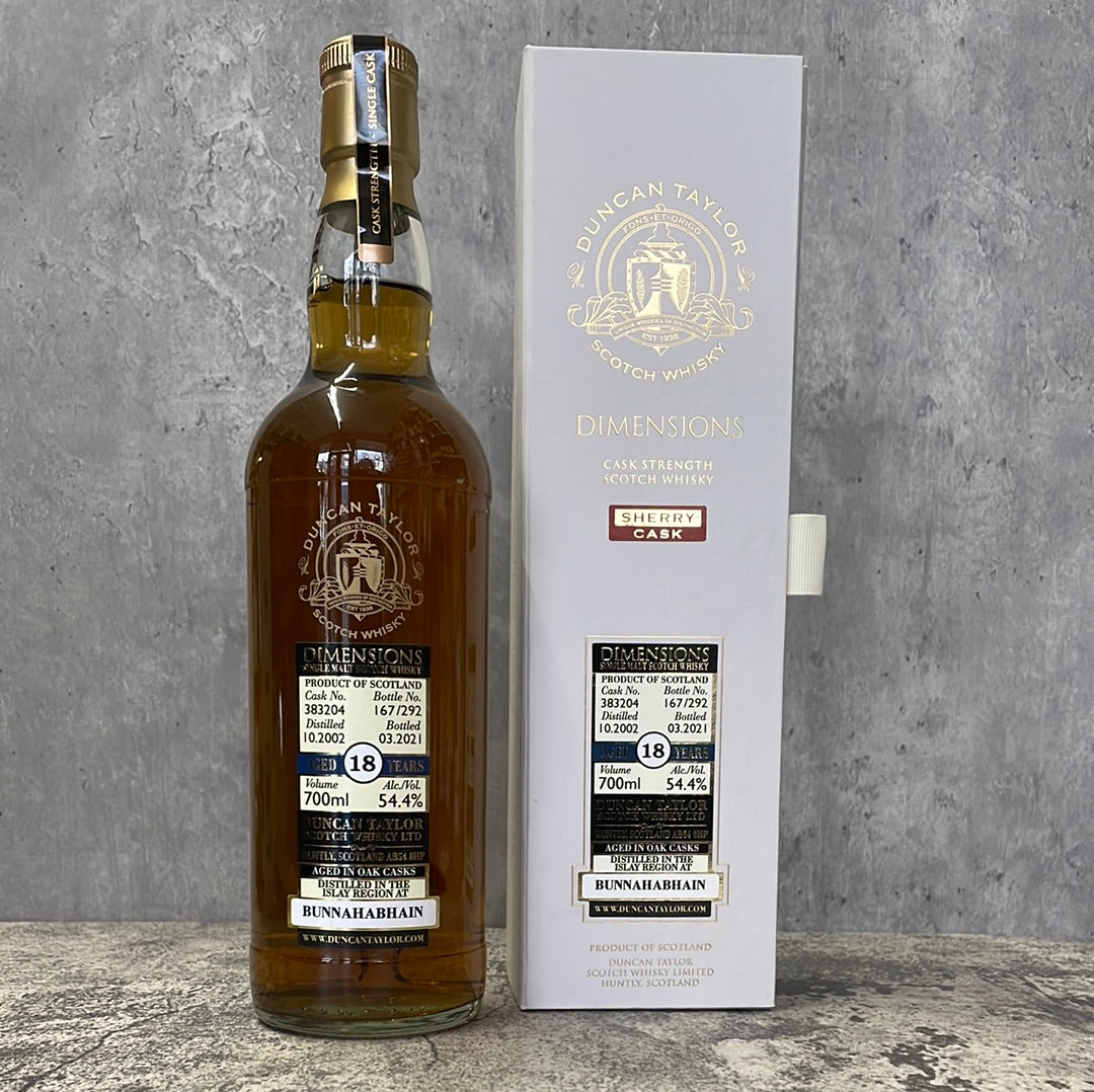 Bunnahabhain - 18 - 2002 - Dimensions