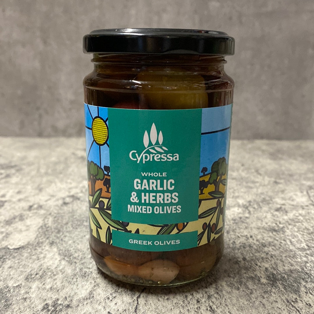 Cypressa - Whole Mixed Olives with Garlic and Herbs