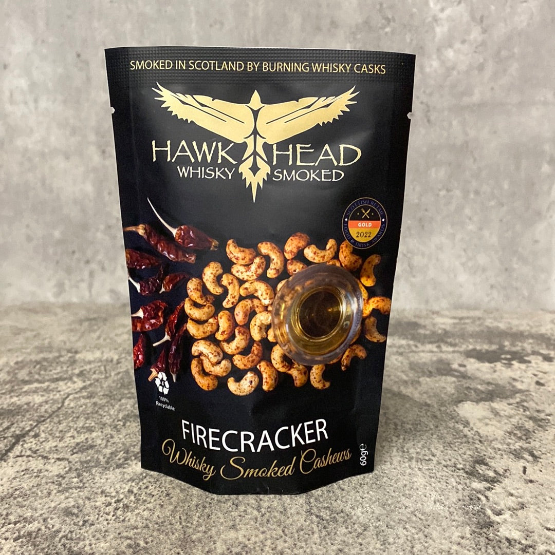 Hawkhead Whisky Smoked Cashews - Firecracker - 60g
