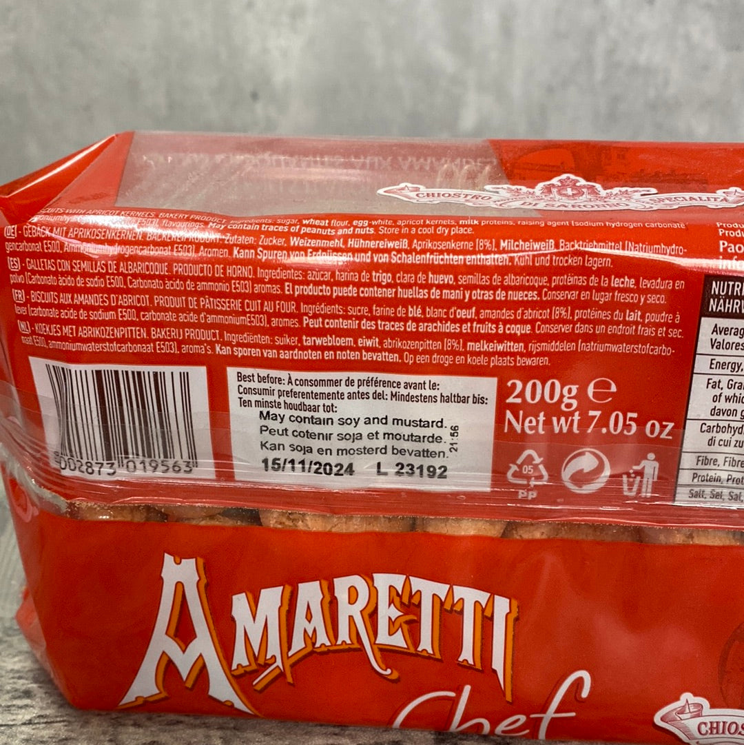 Guiletta & Romeo - Amaretti - Apricot Kernels Flavoured Crunchy Cookies (200g)