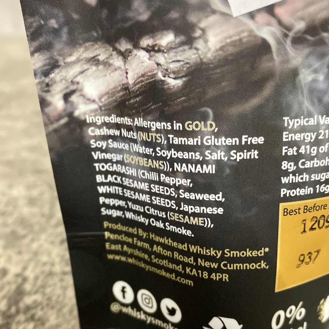 Hawkhead Whisky Smoked Cashews - Firecracker - 60g