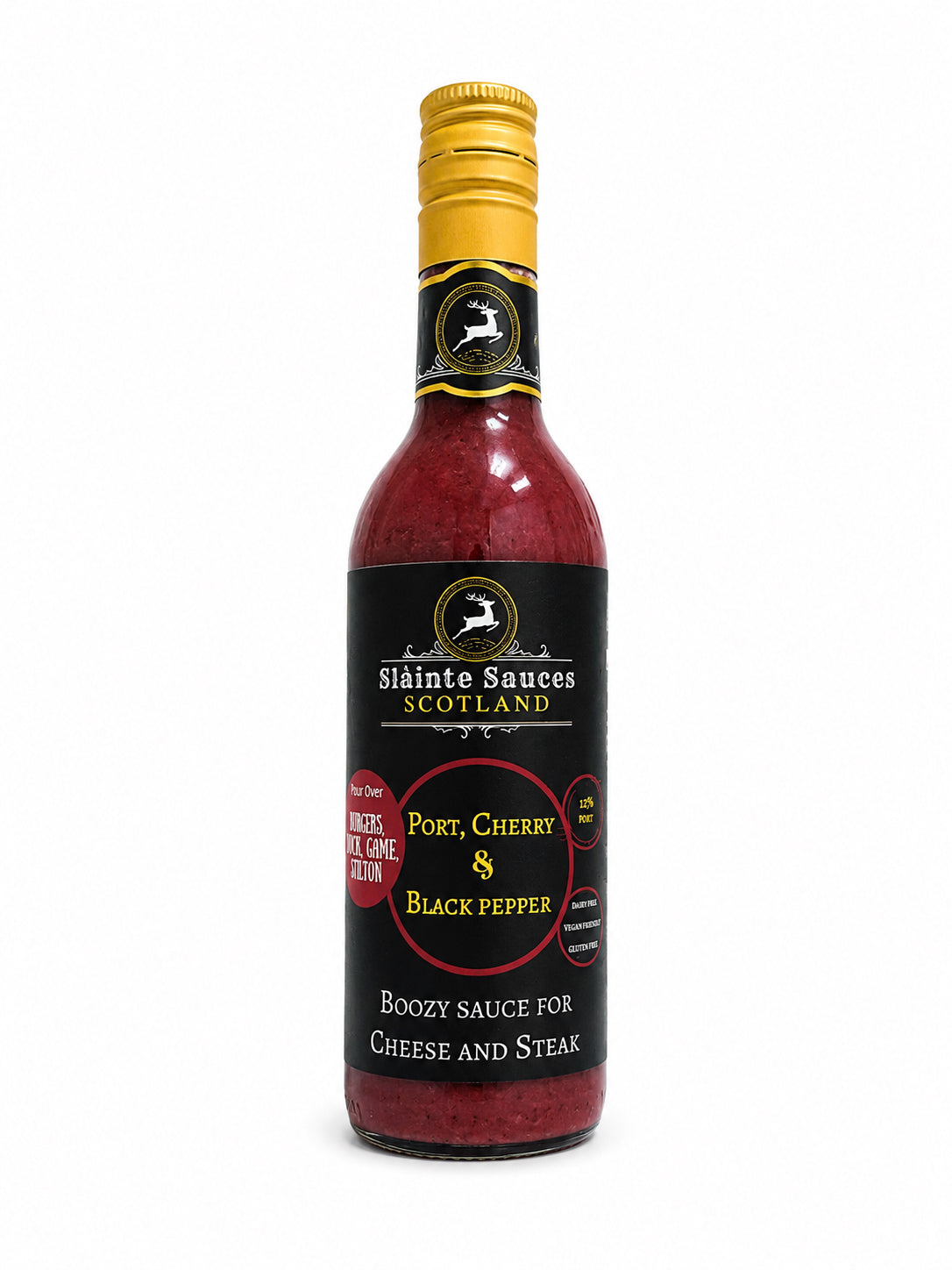 Port, Cherry and Black Pepper Sauce for Cheese and Steak - Slainte Sauces