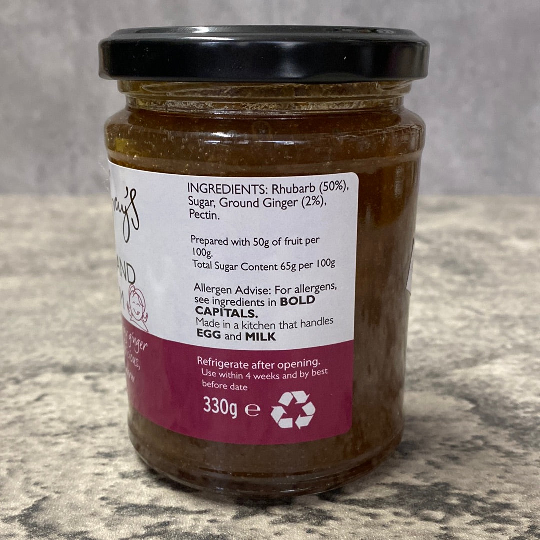 Sarah Gray’s - Rhubarb and Ginger Jam - 339g