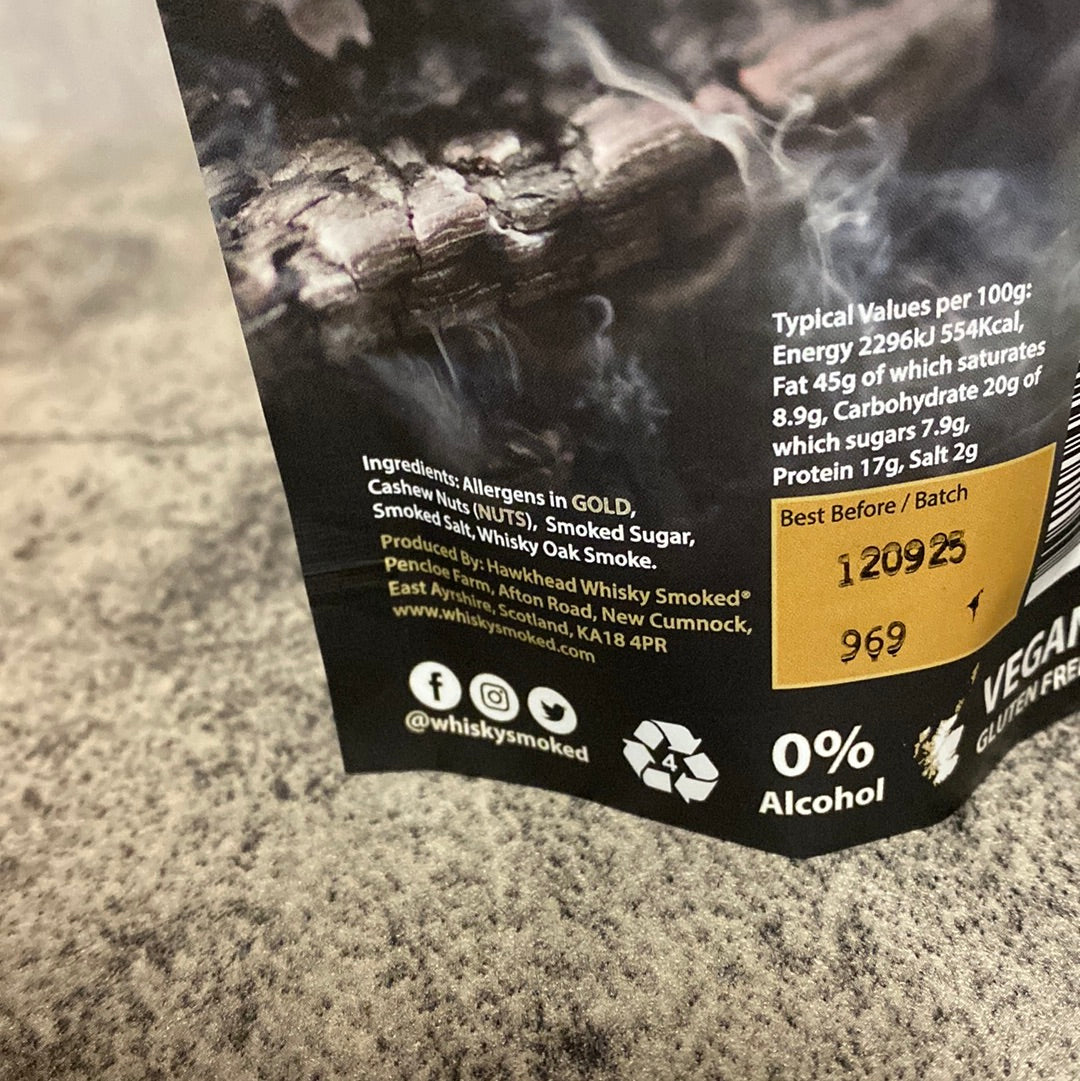 Hawkhead Whisky Smoked Cashews - Glazed - 60g