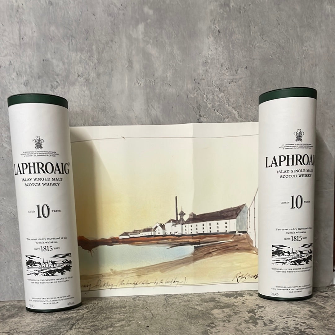 Laphroaig 10 Years Old with Ralph Steadman Print
