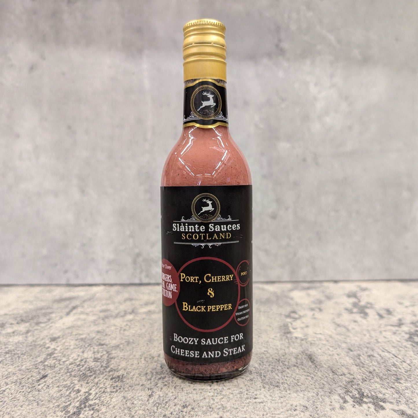 Port, Cherry and Black Pepper Sauce for Cheese and Steak - Slainte Sauces