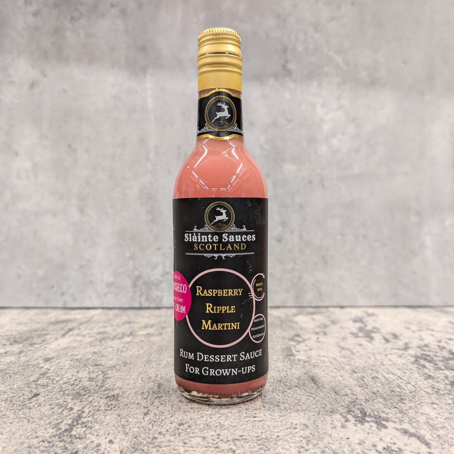 Raspberry Ripple Martini Boozy Dessert Sauce - Slainte Sauces