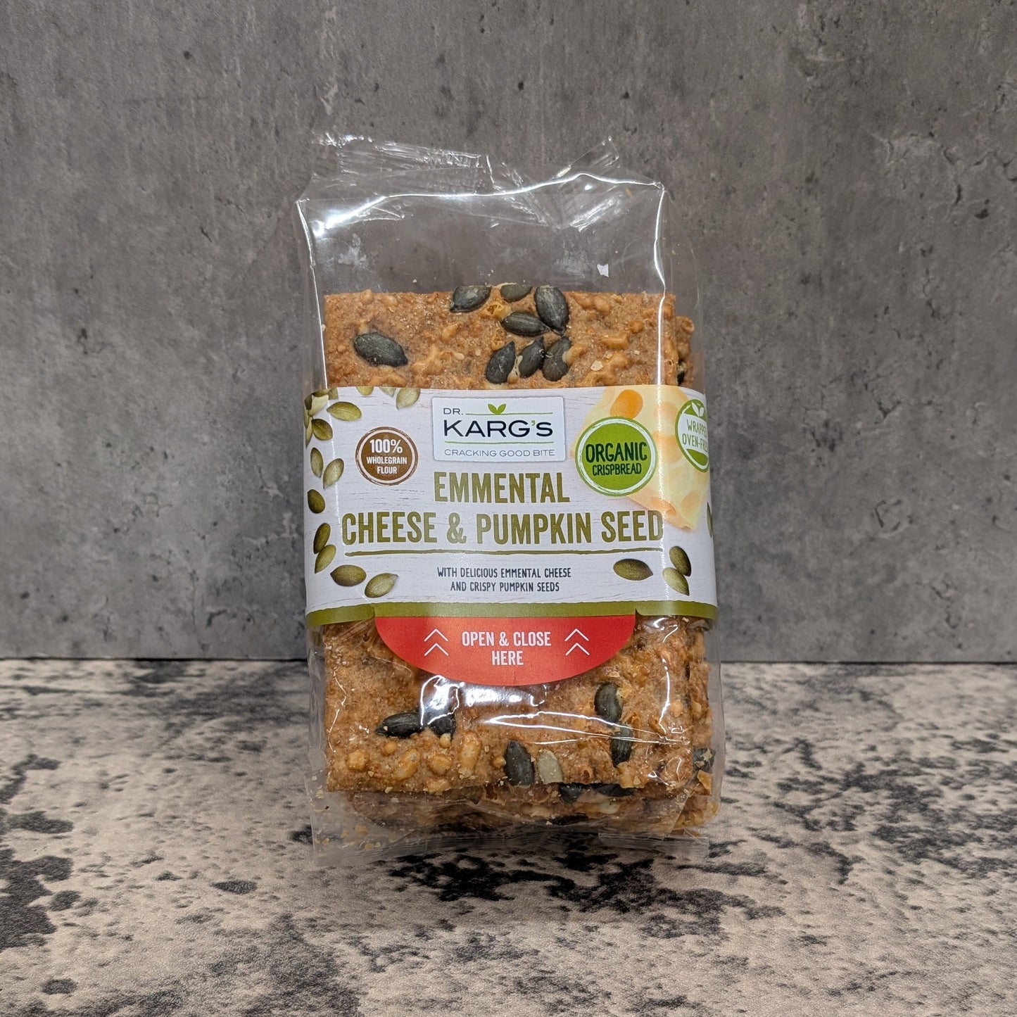 Organic Emmental cheese & pumpkin crispbread - Dr Karg