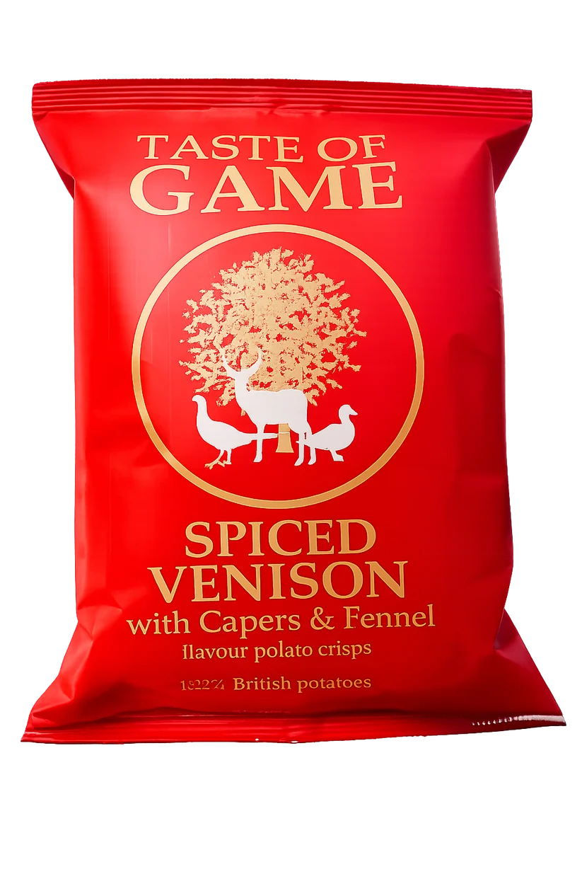 Taste of Game Crisps - Spiced Venison Capers & Fennel