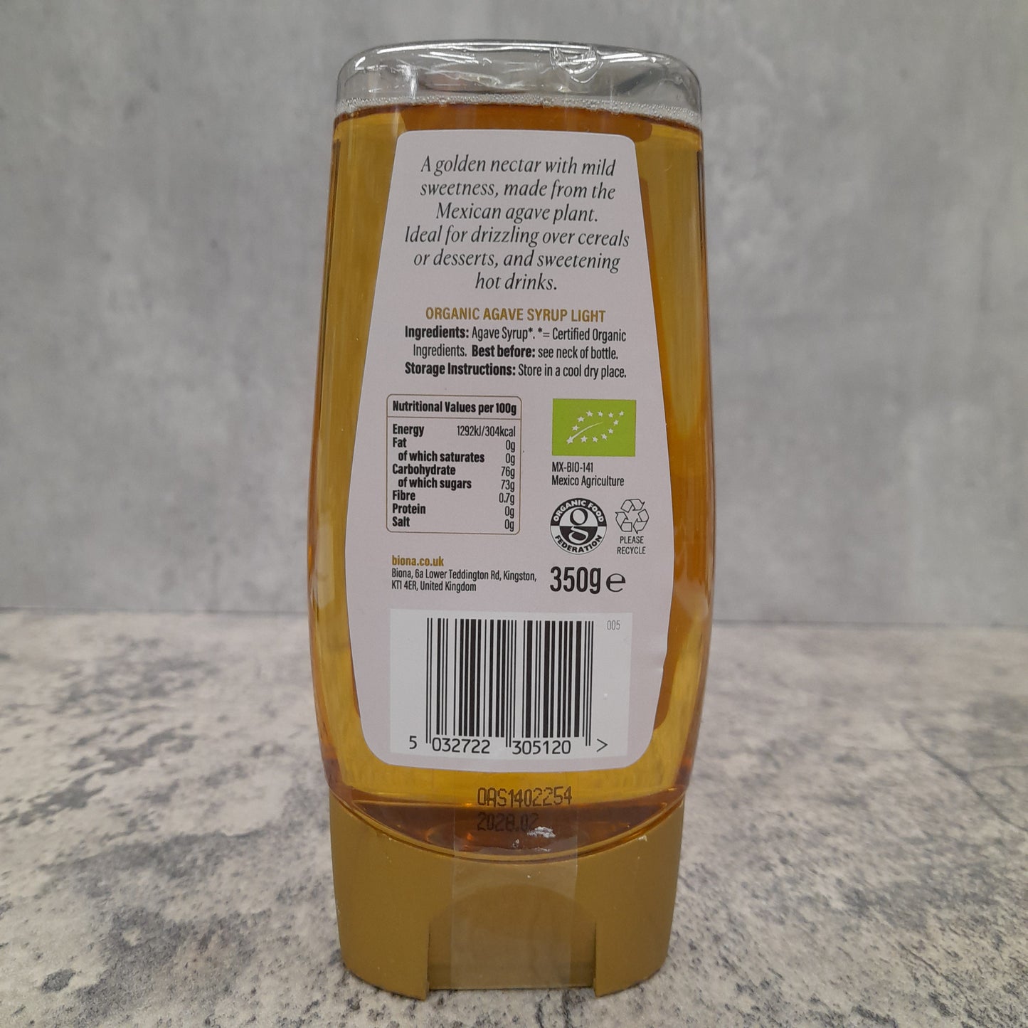 Agave Syrup - Light Amber - Biona Organic
