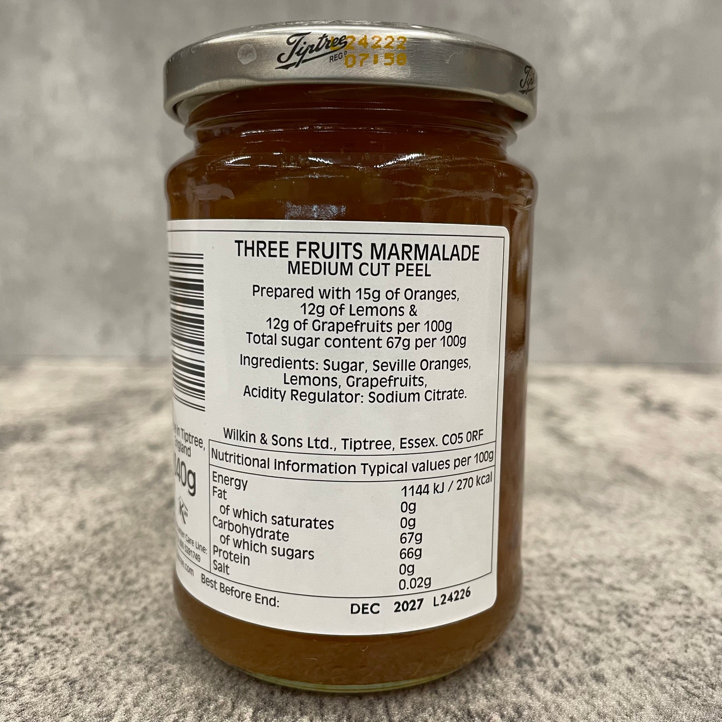 Wilkin & Sons Ltd - Tiptree - Three Fruits Marmalade - 340g