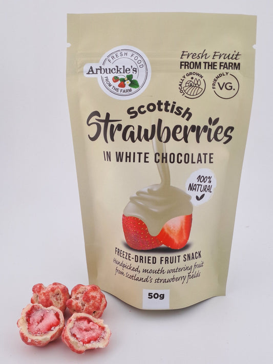 Freeze Dried Strawberries in White Chocolate Arbuckle's