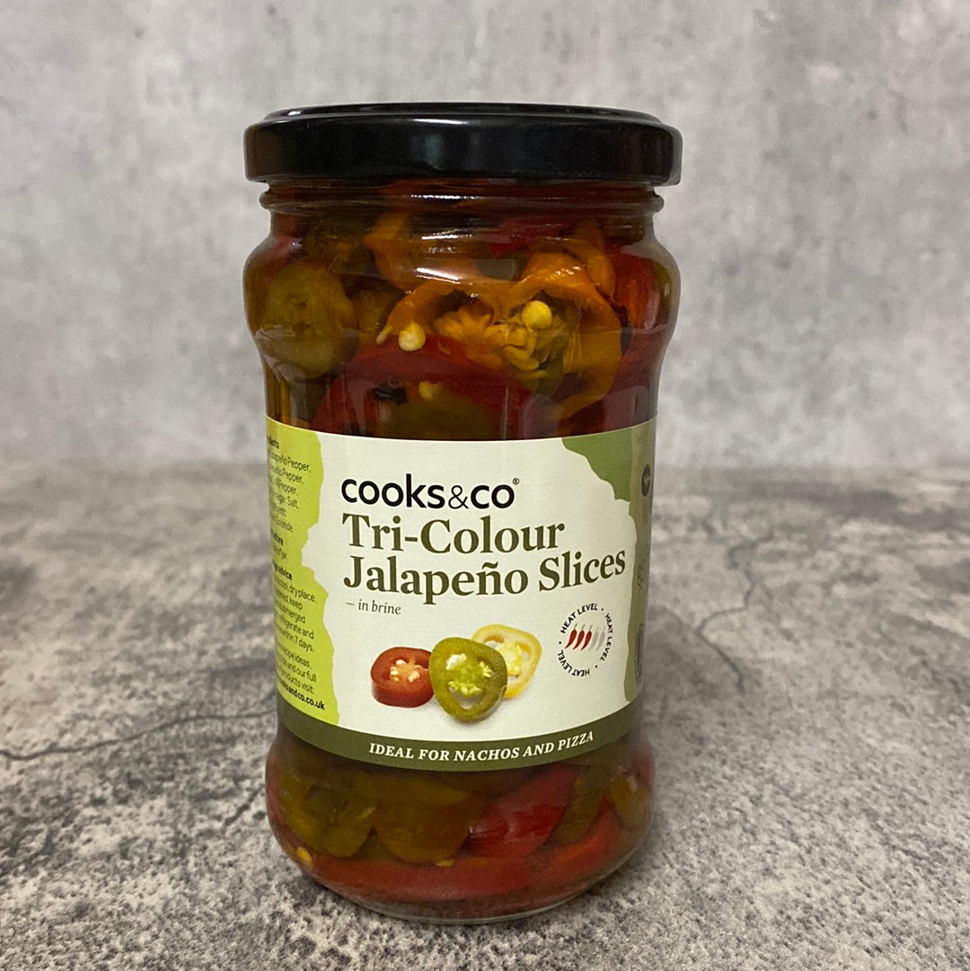 Cooks & Co - Tri Colour Jalapeño Slices - 290g