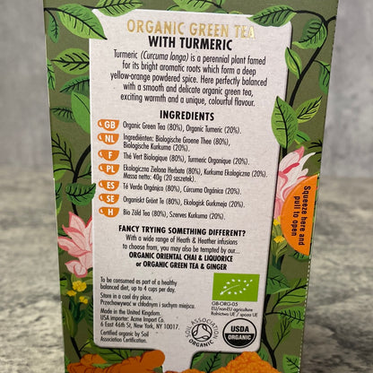 Heath and Heather - Organic Green Tea and Turmeric