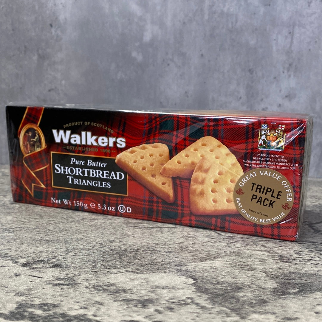 Walkers - Pure Butter Shortbread Triangles- Triple Pack