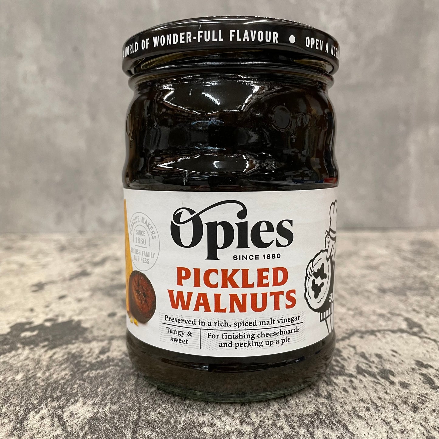 Opies - Pickled Walnuts - Sweet and Tangy - 390g