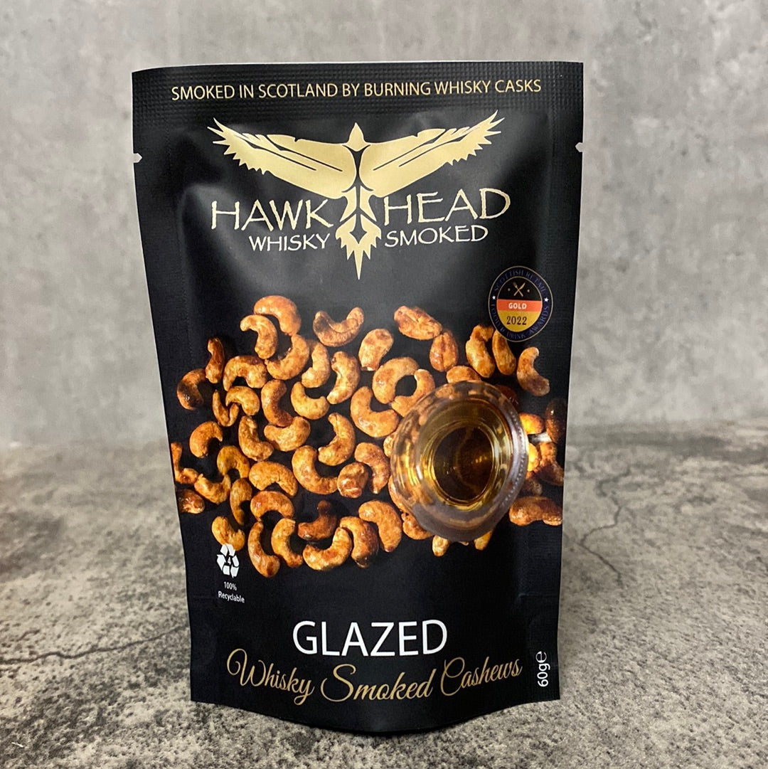 Hawkhead Whisky Smoked Cashews - Glazed - 60g