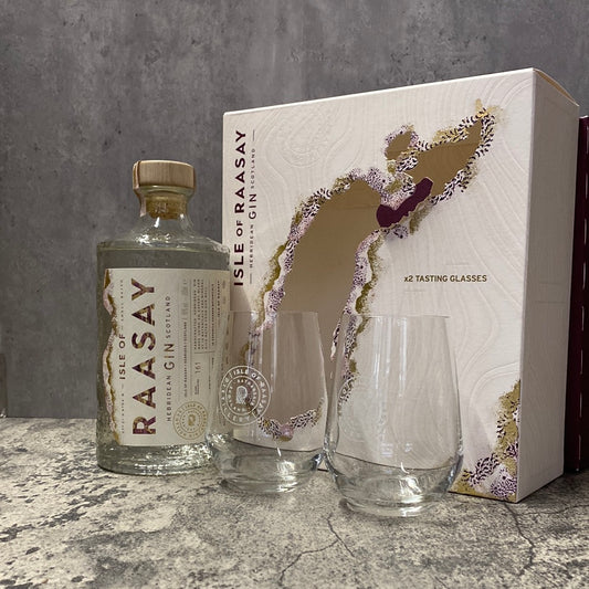 Isle of Raasay Gin - Gift set with 2 Glasses