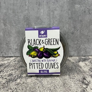 Delphi Black and Green Pitted Olives