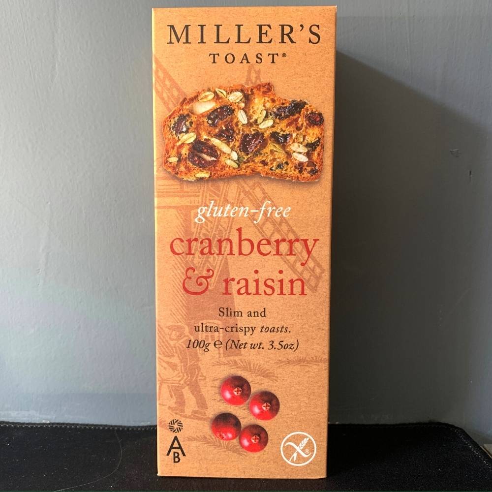 Miller's Toast. Cranberry & Raisin Gluten Free Toasts
