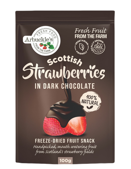 Freeze Dried Strawberries in Luxury Dark Belgian Chocolate Arbuckle's