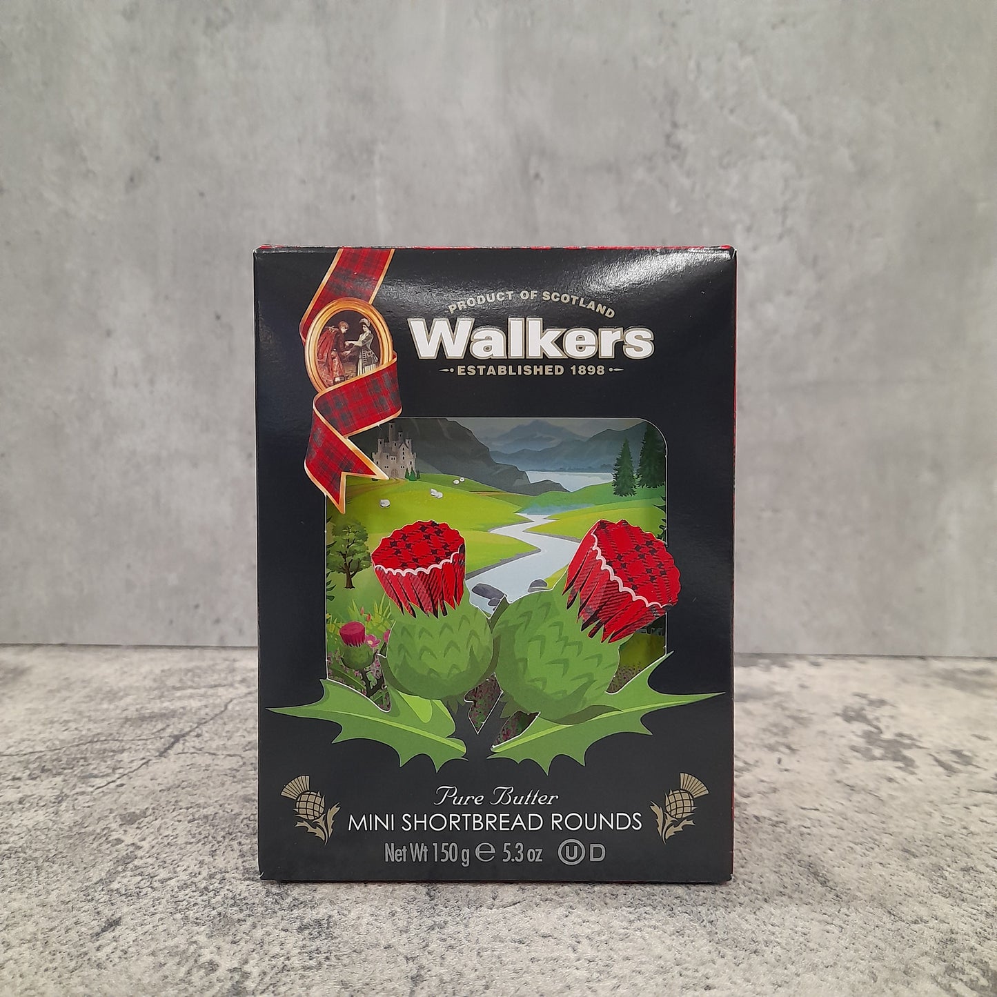 Walkers - Mini Shortbread Round in Thistle Box