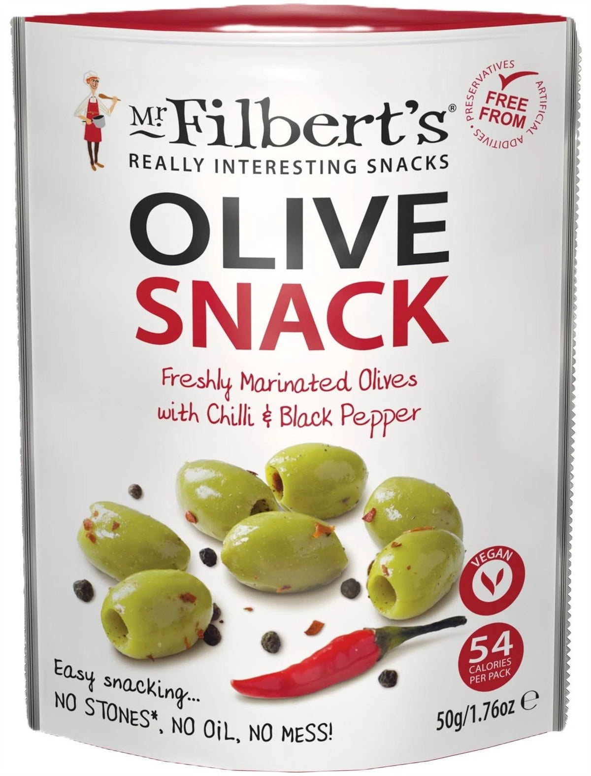 Filbert's Olive Snack Chilli and Black Pepper Olives