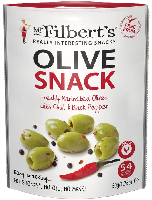 Filbert's Olive Snack Chilli and Black Pepper Olives
